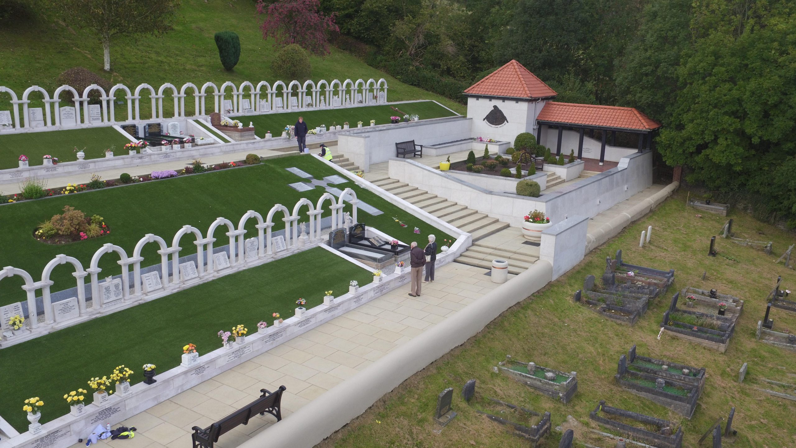 The graves of the victims of the Aberfan disaster in the village's cemetery in Wales, as the 50th anniversary of the tragedy approaches on Friday 21st October.